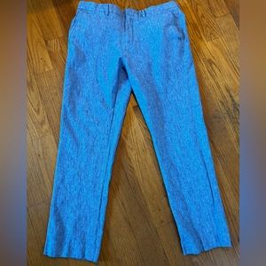 JCrew Men’s Bedford Linen Pants - Light Blue